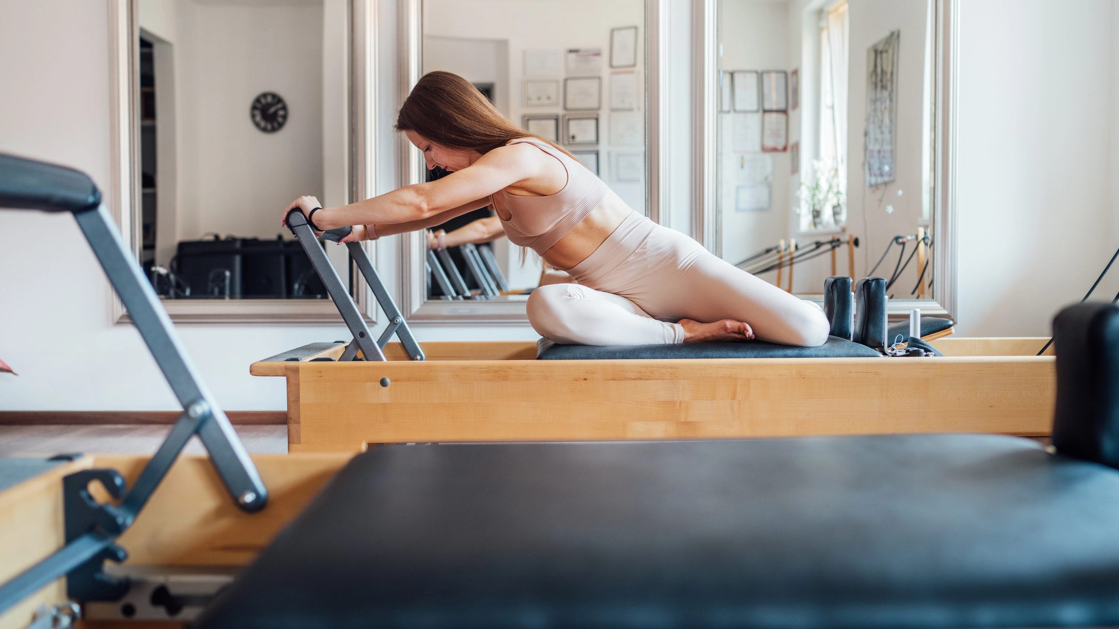 Reformer Pilates at the Beam studio in Devonport